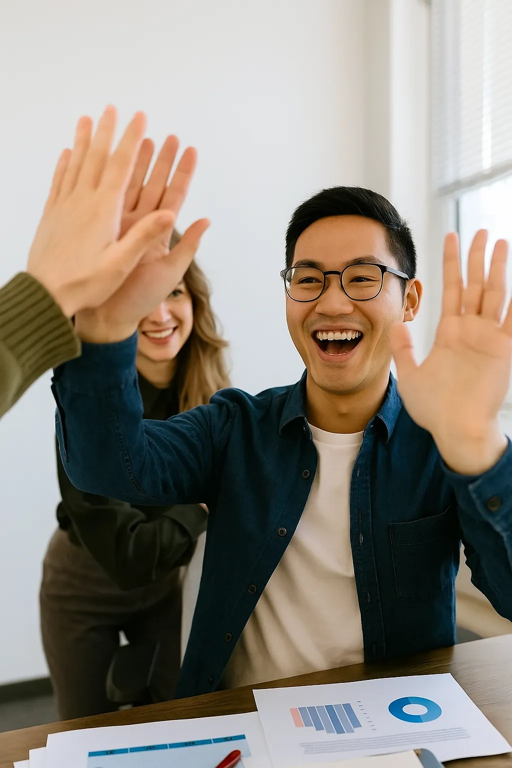 Team celebrating success after deploying AI in retail at Alibaba Innovation Center